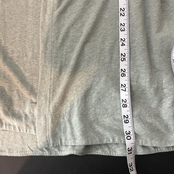 Sigrid Olsen Cardigan Womens Large Green Linen Blend Lightweight Hooded - Picture 6 of 6